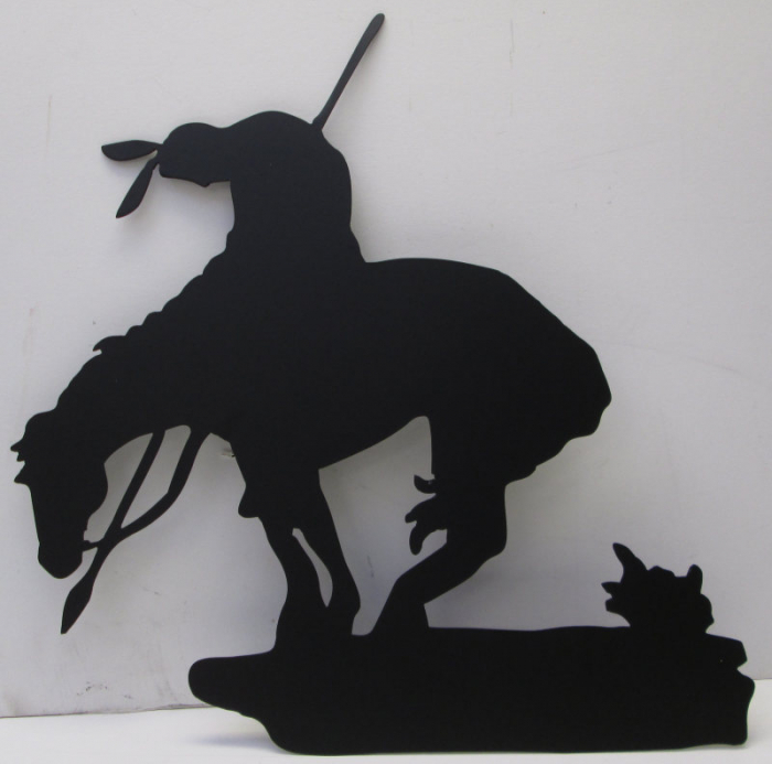 metal wall art end of the trail indian horse 